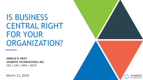 On-Demand Webinar: Is Business Central Right for your Organization?