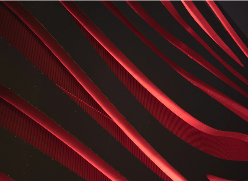 Red abstract striped design