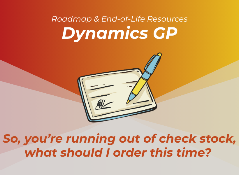 Yellow and orange graphic with a animated check and pen at the center