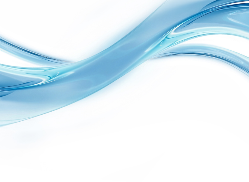 A blue water stream over a white background 