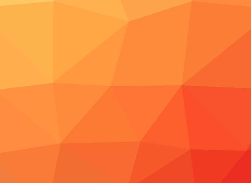 Orange designs with lines and shapes throughout