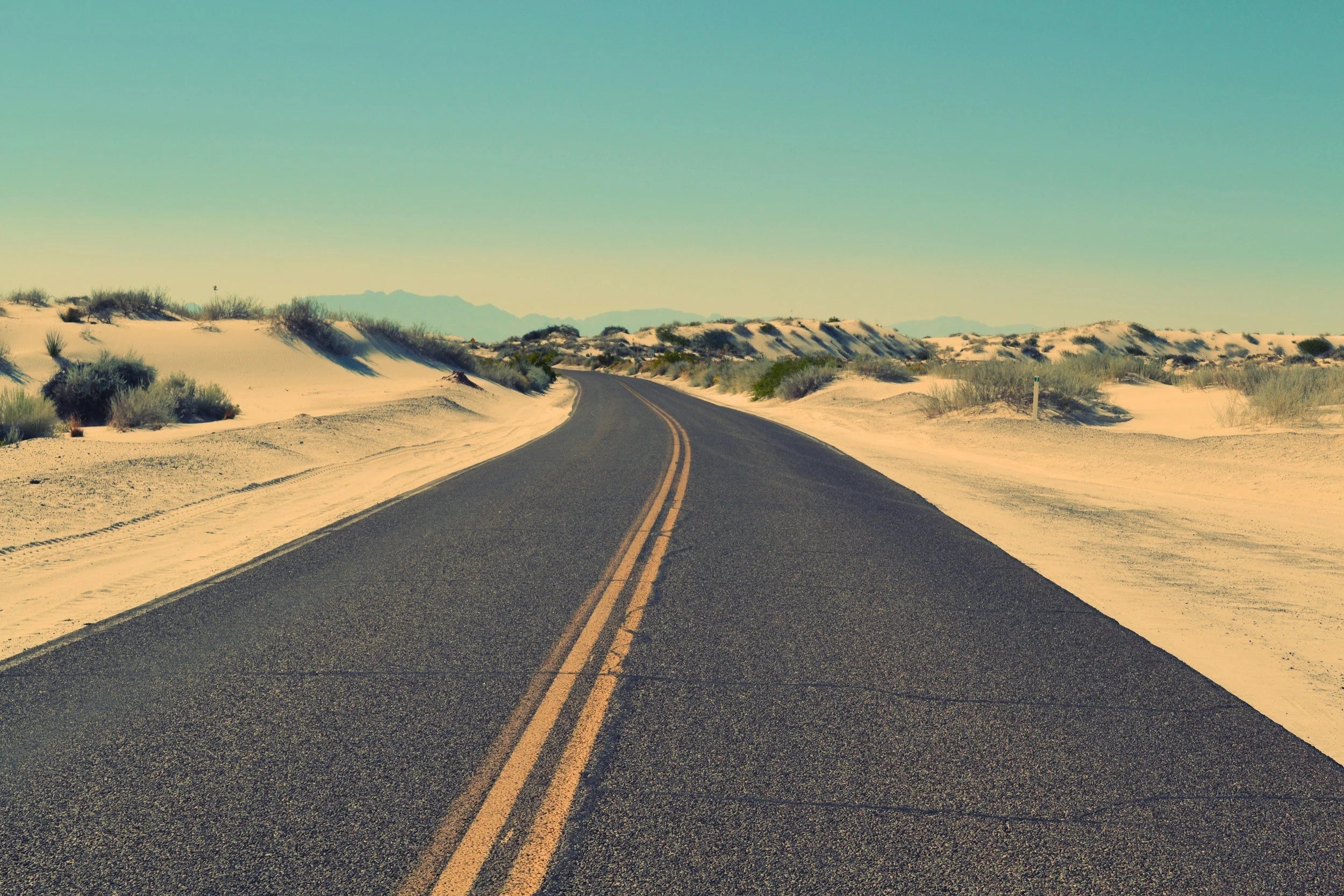 A road leaving in the distance