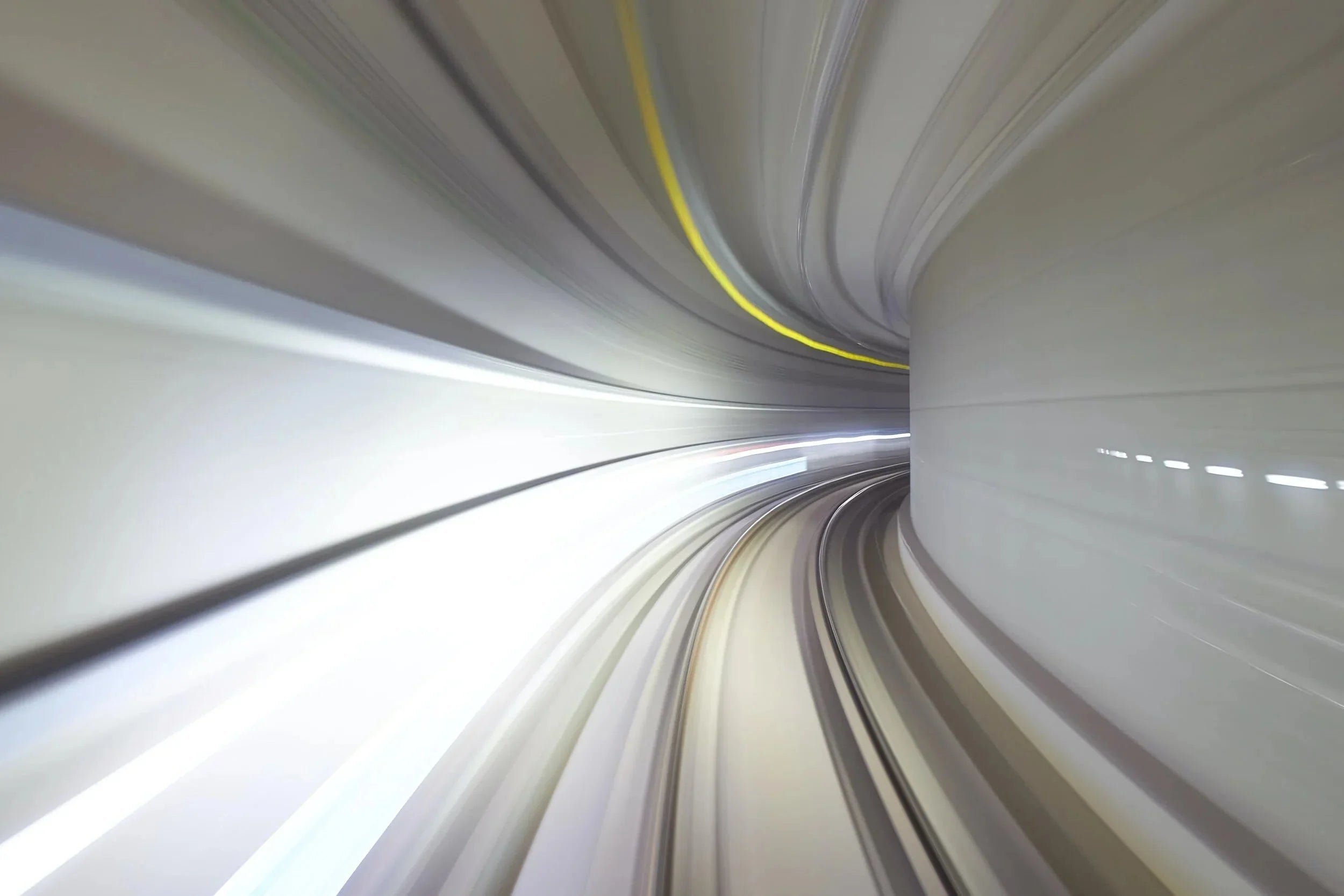 An abstract gray speeding tunnel