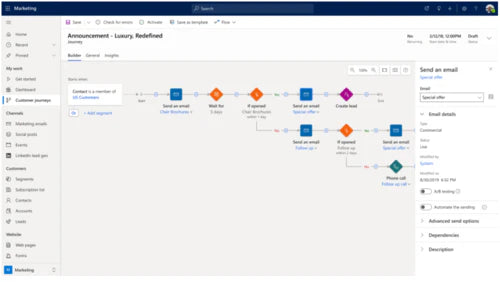 There’s a new customer journey experience in Dynamics 365 Marketing