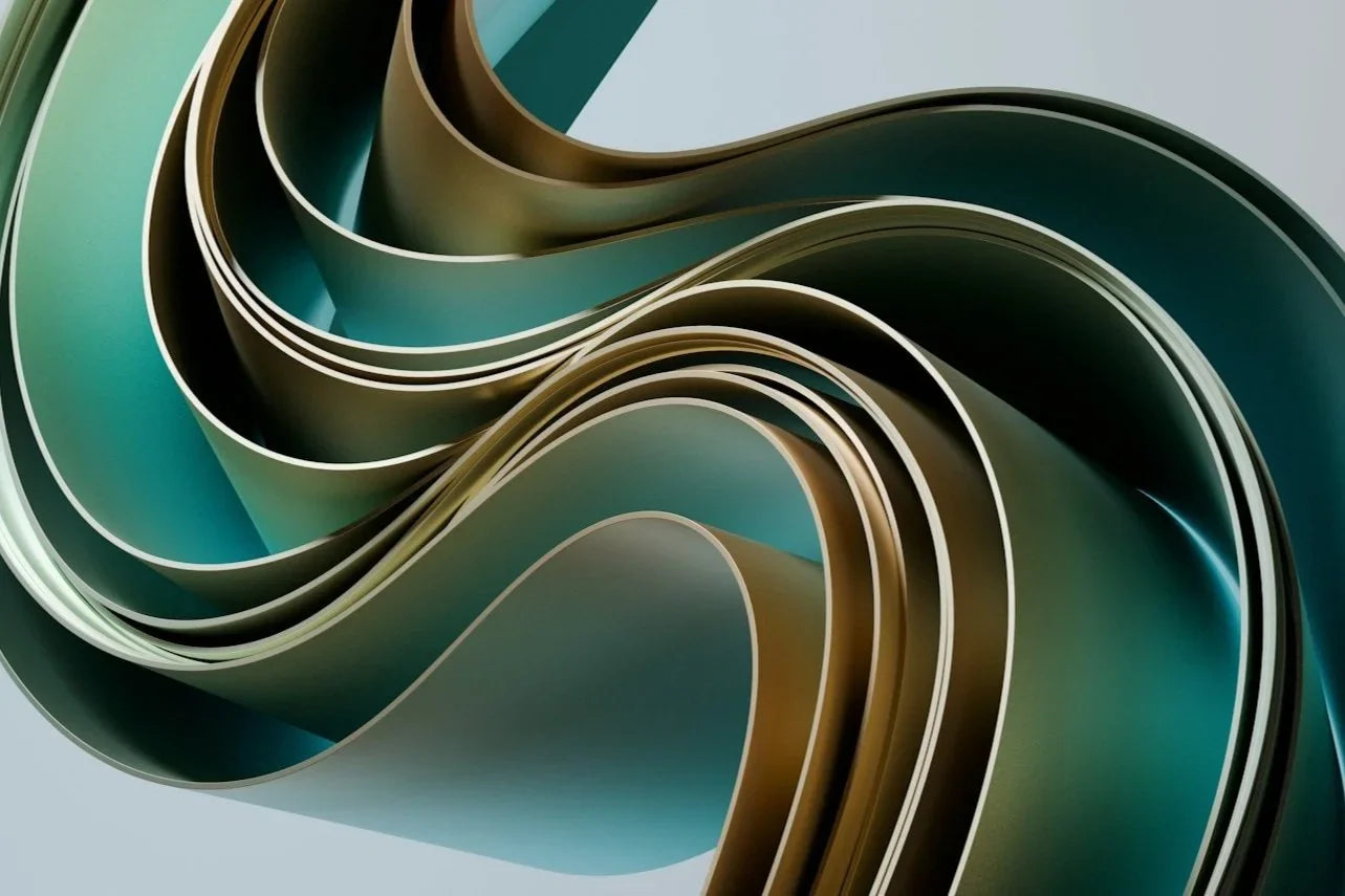 Green abstract designs