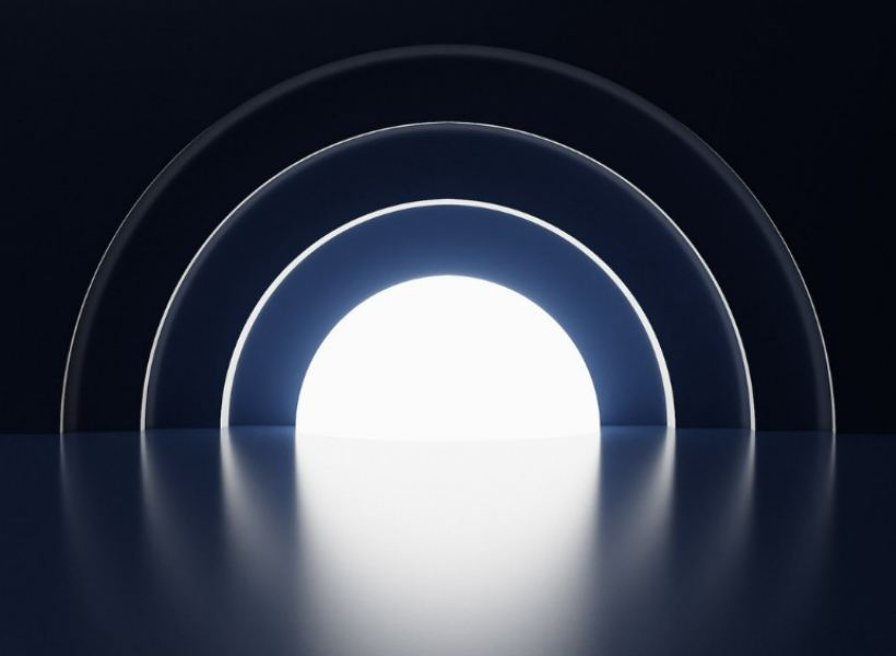 decorative image, archway reflected on ground