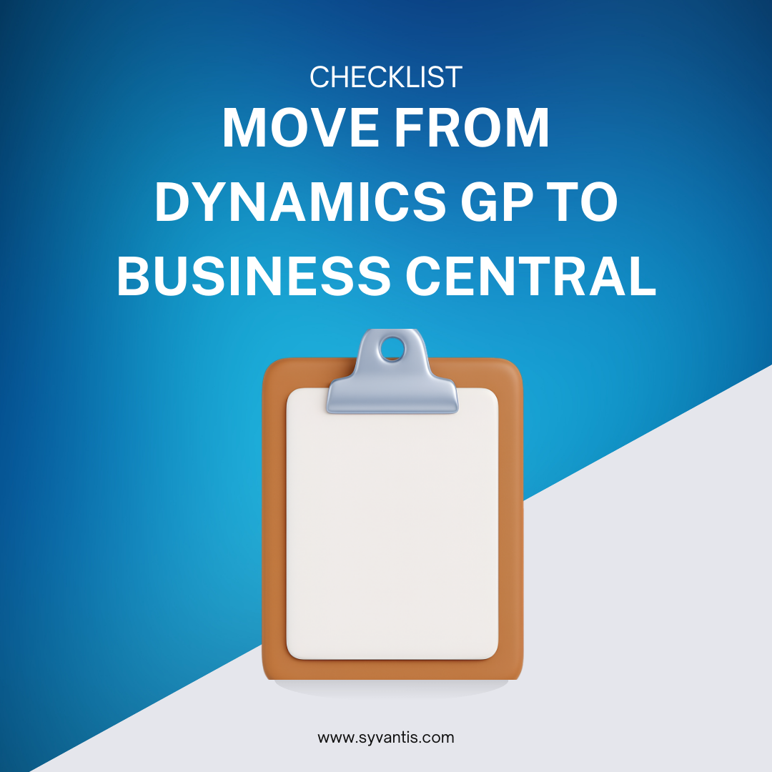 Checklist: Move from Dynamics GP to Business Central